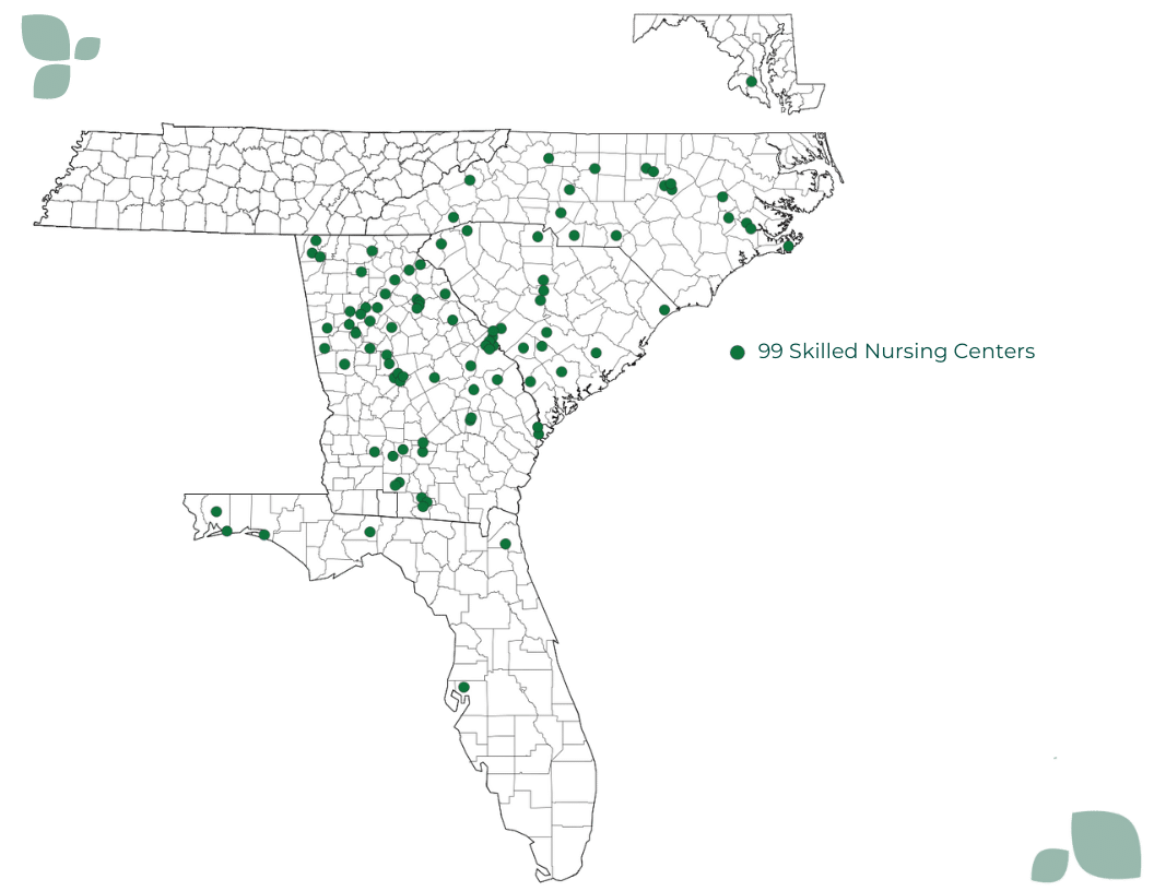 Locations in the Southeast